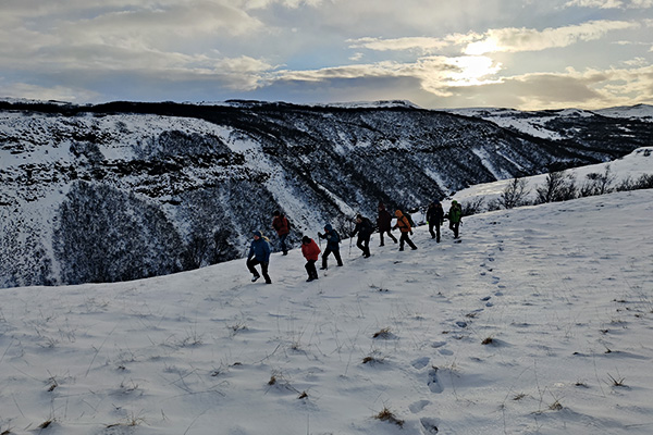 Weg zum Wasserfall Gulfoss