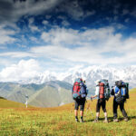 Wandergruppe am Berg