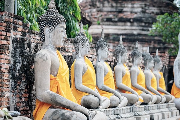 Buddha Statuen in Ayutthaya, Thailand