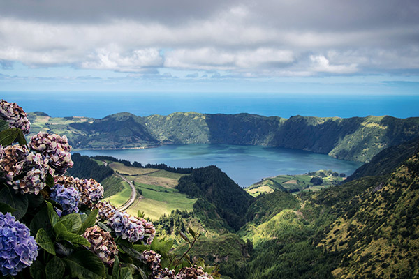 Blick auf den See Lagoa das Sete Cidades