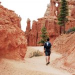 Mann wandert im Bryce Canyon Nationalpark, USA. © Christophe Maertens