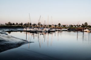 Mehrere Boote in einem Hafen