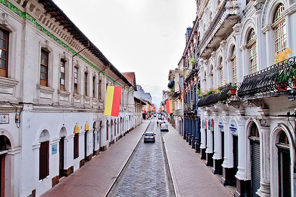 Kolonialgebäude in Cuenca