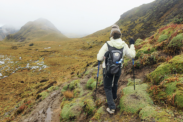 Wanderer im Cayambe Coca Nationalpark