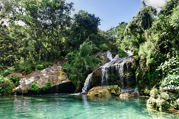 El Nicho Wasserfall im Topes de Collantes, Kuba