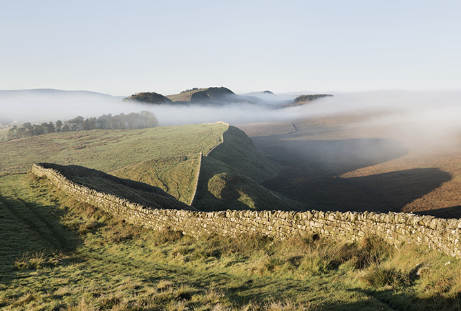 Hadrian's Wall im Nebel