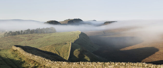 Hadrian's Wall im Nebel
