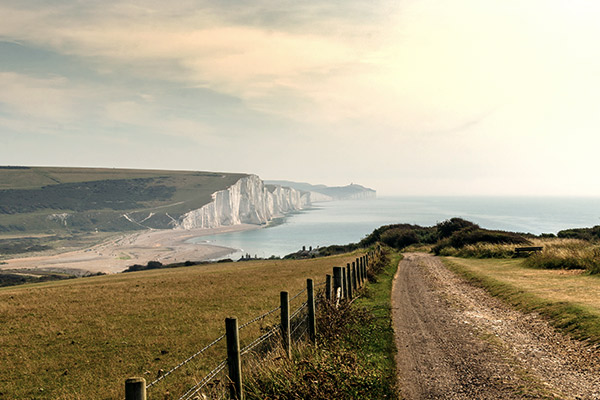 Landschaft im Seaford Head Nature Reserve