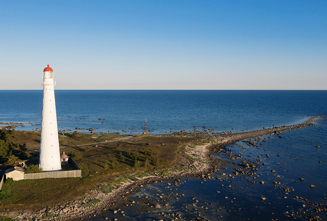 Der Leuchtturm auf der Insel Hiiumaa