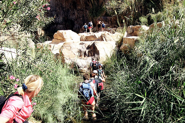 Wanderer Wadi Mujib, Jordanien