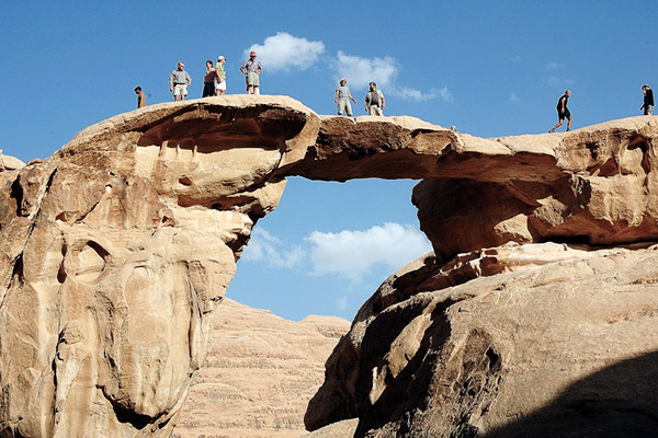 Felsenbruecke, Wadi Rum Jordanien