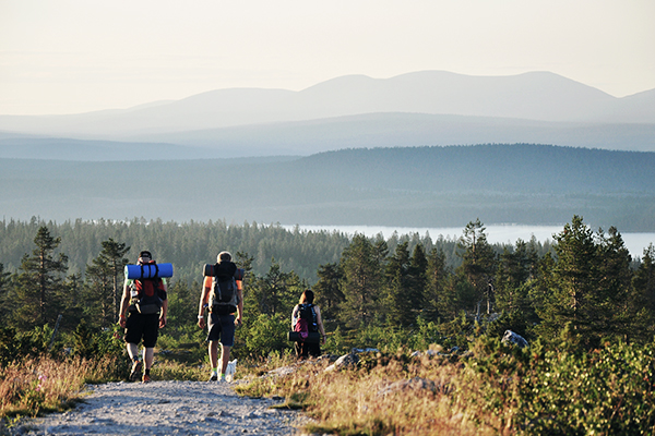 Wanderer in Finnisch Lappland