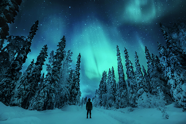 Polarlichter in Finnland