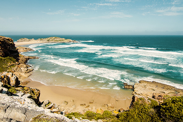 Wilder Strand im Robberg Nature Reservat