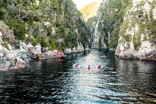 Kajakfahren im Storms River Canyon