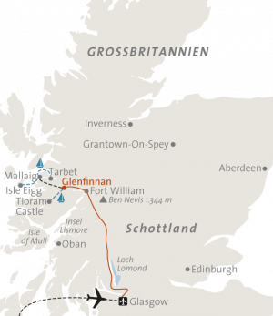 Reiseroute - Schottland komfortabel erleben