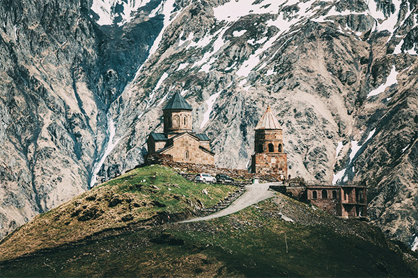 Gergeti Kloster, Georgien