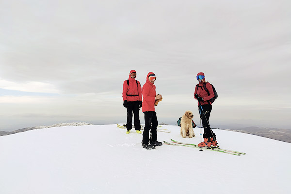 Gipfelankunft Konjuska Peak, Albanien