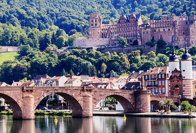 Blick auf das Schloss in Heidelberg