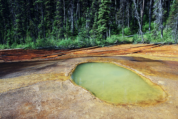 Heiße Quelle im Kootenay Nationalpark, Kanada