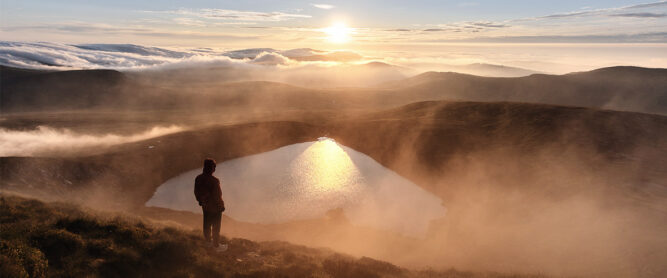 Sonnenaufgang in den Wicklow Mountains