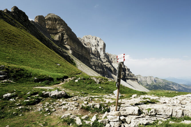 Lichtung auf Anhöhe über Madonna di Campiglio.