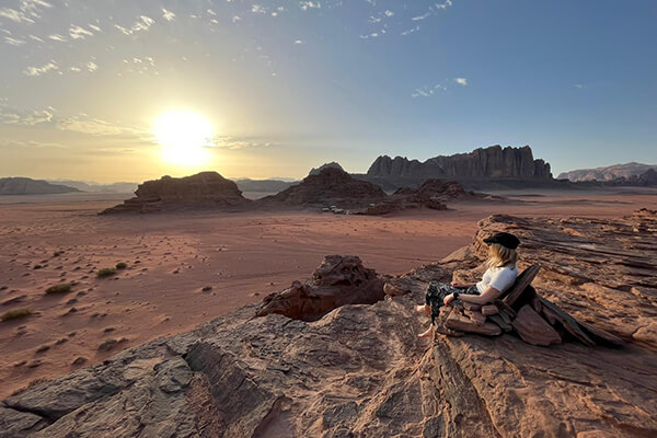 Sonnenuntergang im Wadi Rum