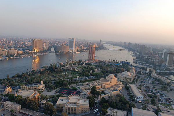 Blick auf Kairo von oben