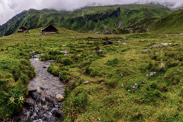 Blick auf die Karl-von-Edel-Hütte