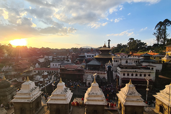 Die Stadt Kathmandu in Nepal