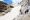 Klettersteig durch Schneefeld, Italien