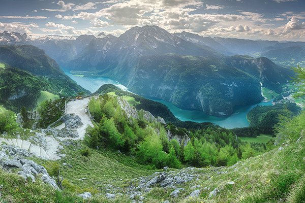 Aussicht auf den Königsee, Deutschland