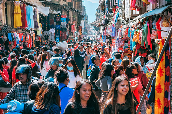 Geschäftiges Treiben in der Königsstadt Bhaktapur