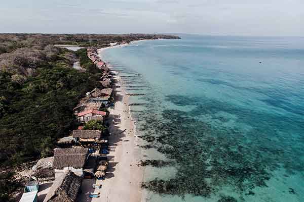 Luftbild von der Playa Tranquila