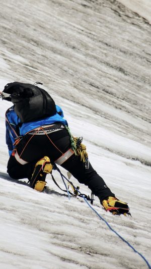 Bergsteiger mit Steigeisen, Hohe Tauern