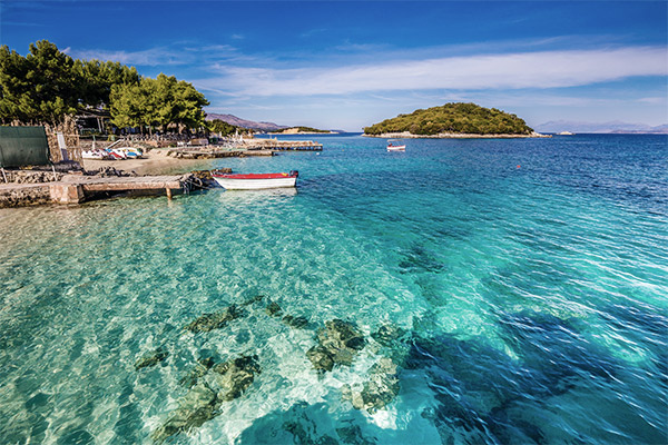 Strand Ksamil, Albanien