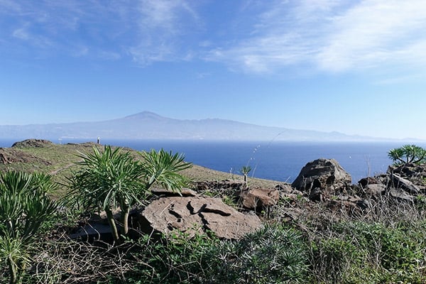 Ausblick von La Gomera zum Teide, Teneriffa