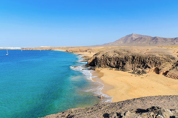 Blick auf den Strand Papagayo