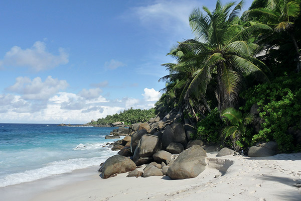 Strand Anse Capucins auf Mahé, Seychellen