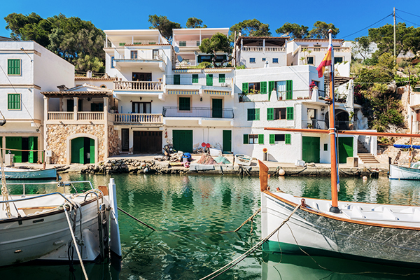 Boote in der Cala Figuera