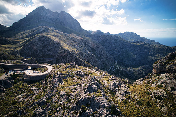 Der Gebirgszug Serra de Tramuntana auf Mallorca