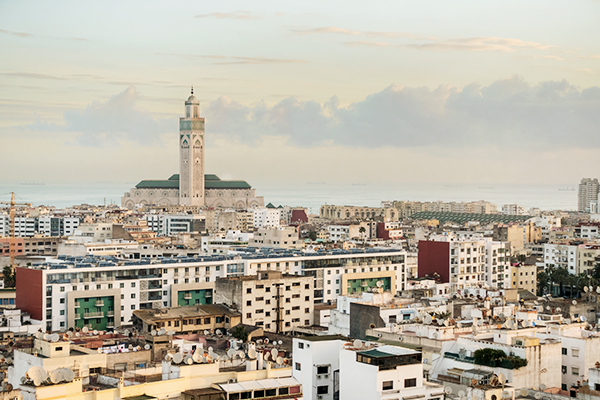 Aussicht auf die Stadt Casablanca