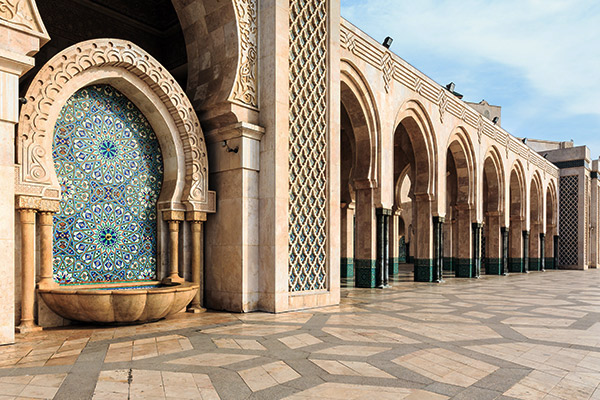Teil der Hassan ||. Moschee in Casablanca