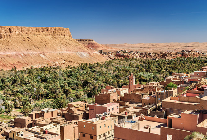 Aussicht auf die Stadt Tinghir