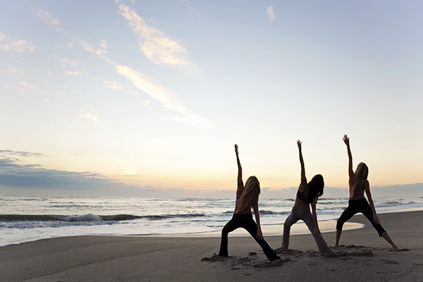 Yoga am Strand