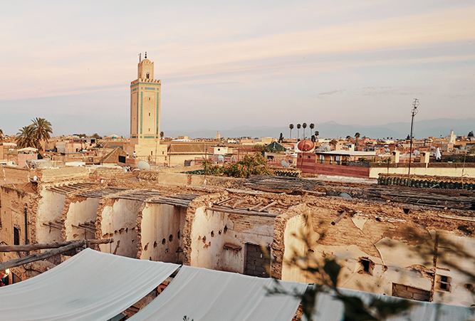Blick auf Marrakesch und Sehenswürdigkeiten