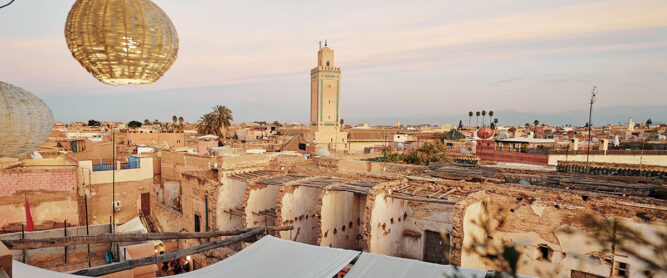 Blick auf Marrakesch und Sehenswürdigkeiten