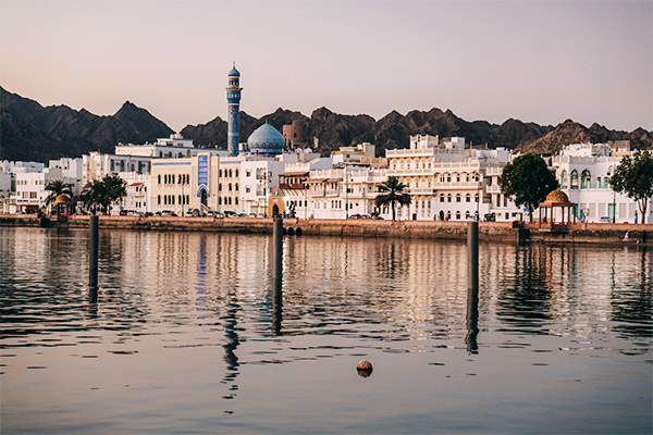 Hauptstadt Maskat Abendstimmung, Oman