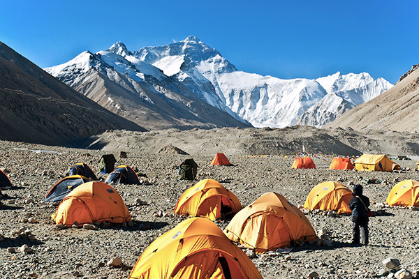 Zelte im Mount Everest Basecamp, Nepal