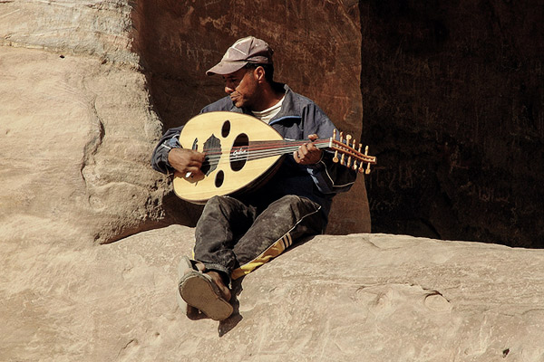 Musikan Kloster Petra, Jordanien